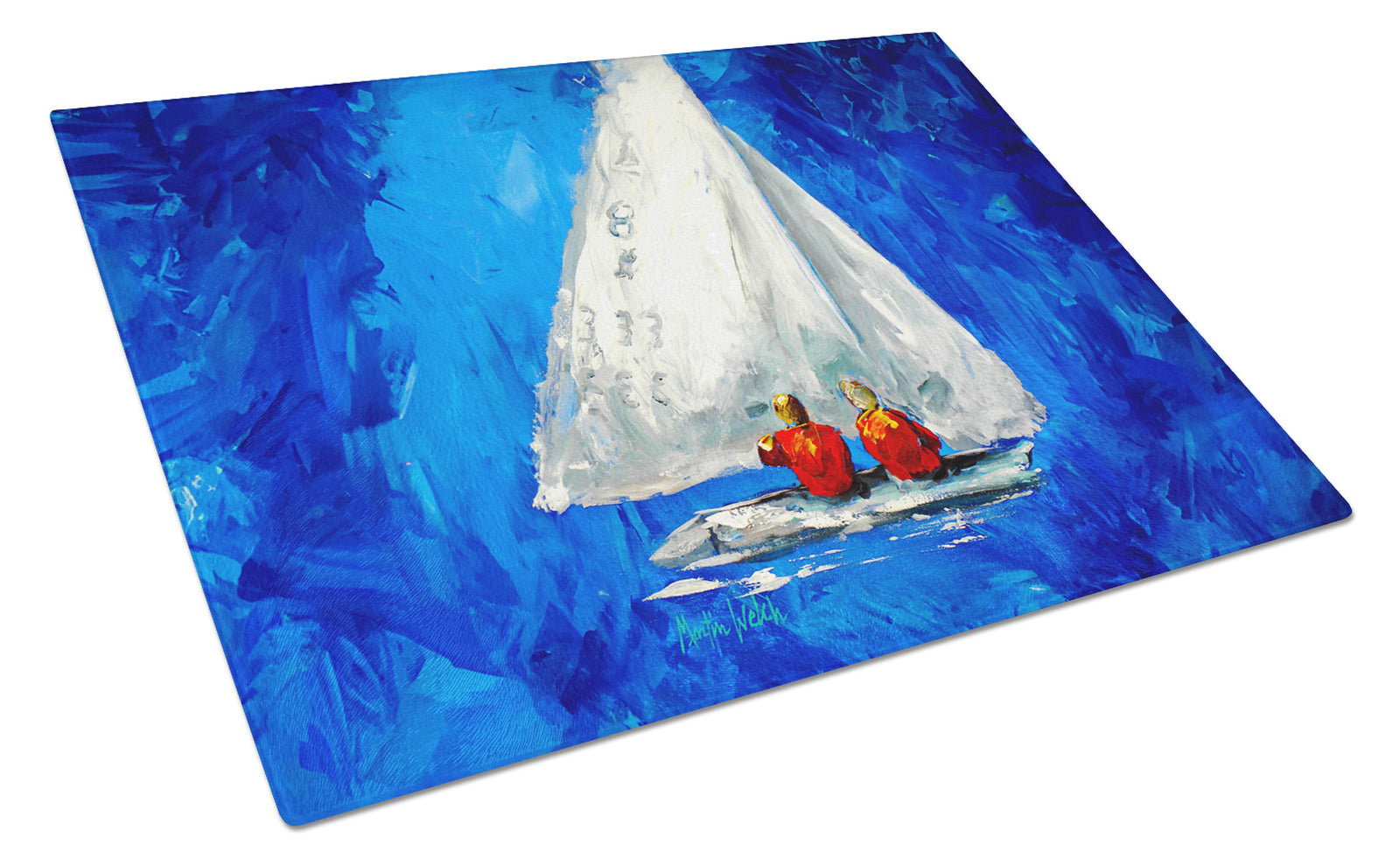 Buy this Twos Company Sailboat Glass Cutting Board