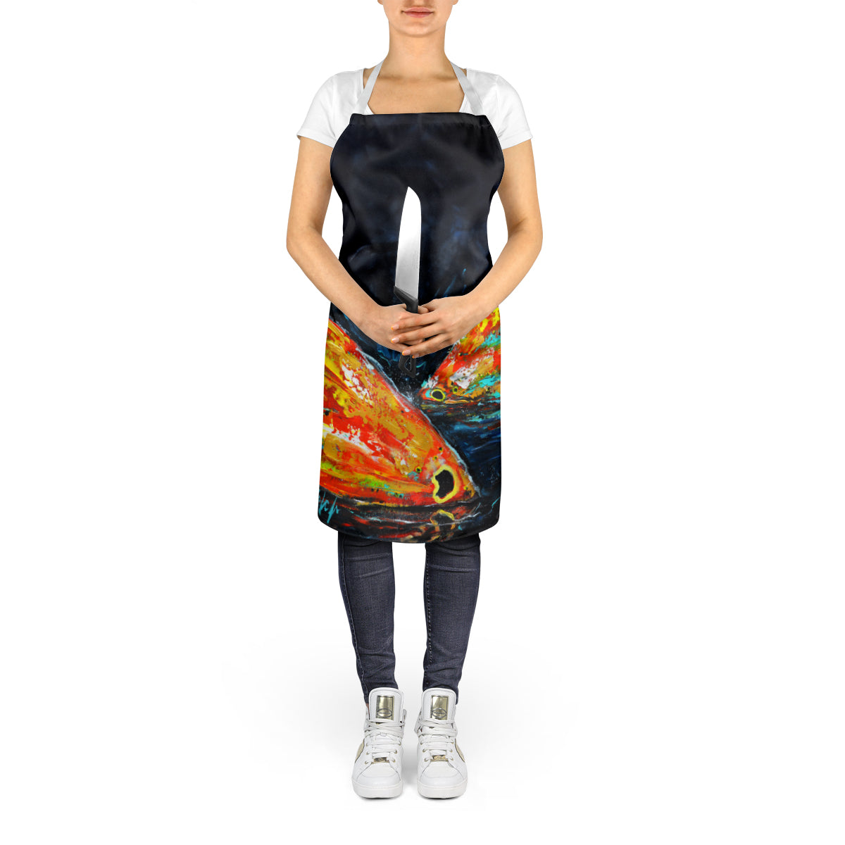 Red Fish Two Tales Apron