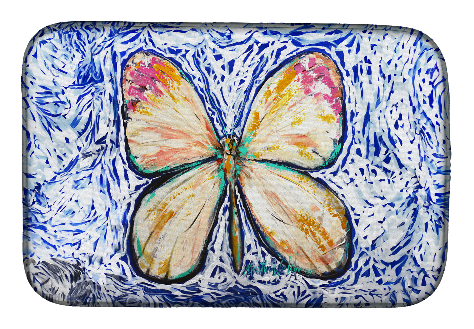 Buy this Butterfly Violet Tip Dish Drying Mat