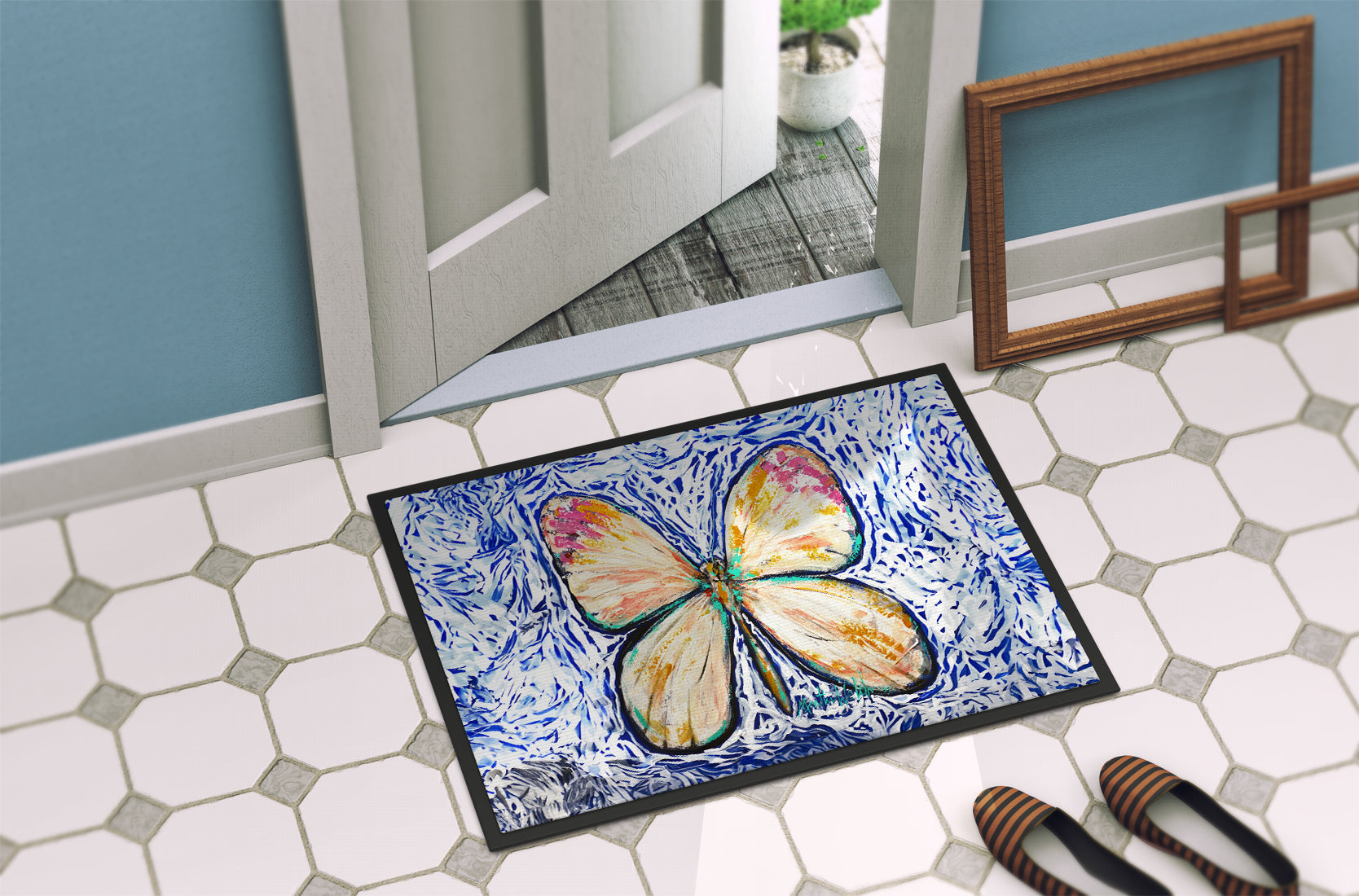 Butterfly Violet Tip Doormat