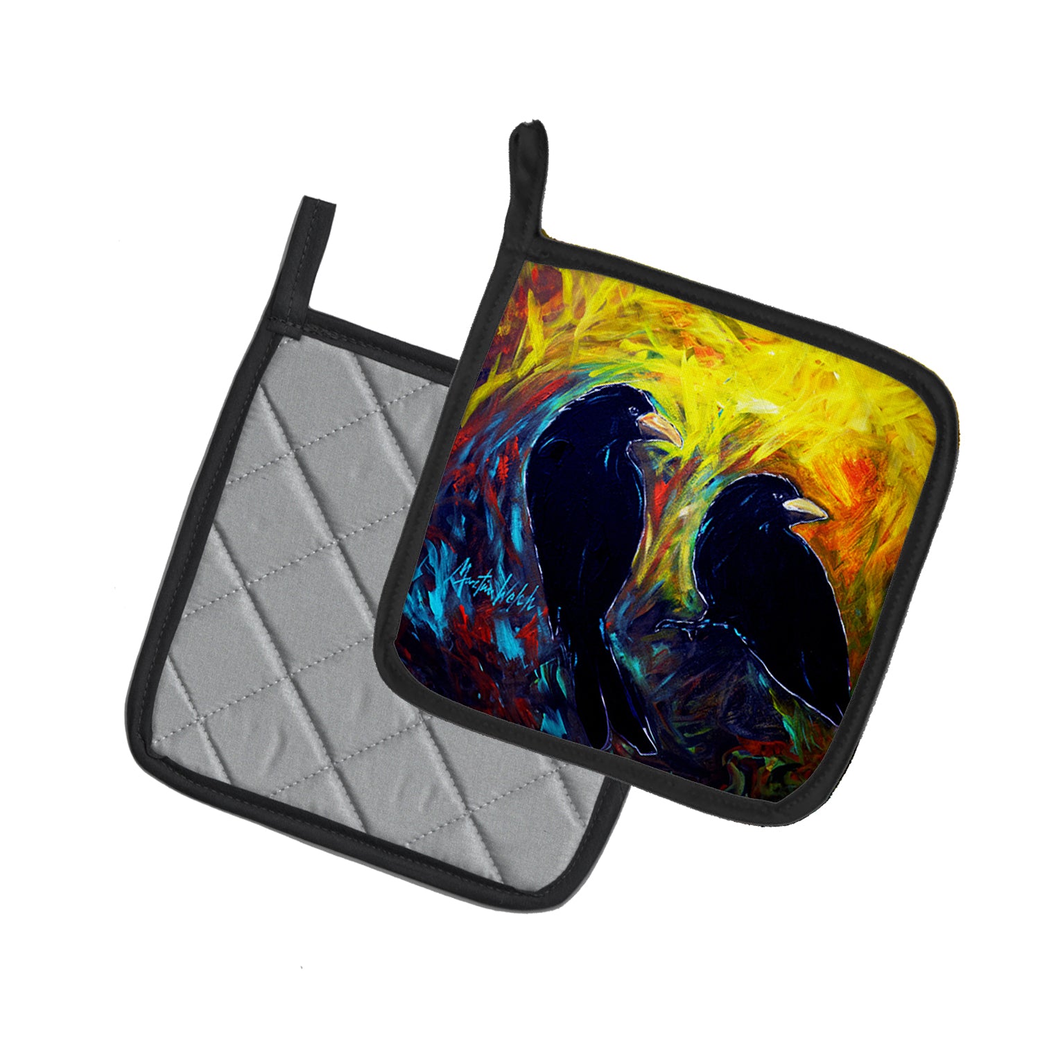 What Was That Black Crows Pair of Pot Holders