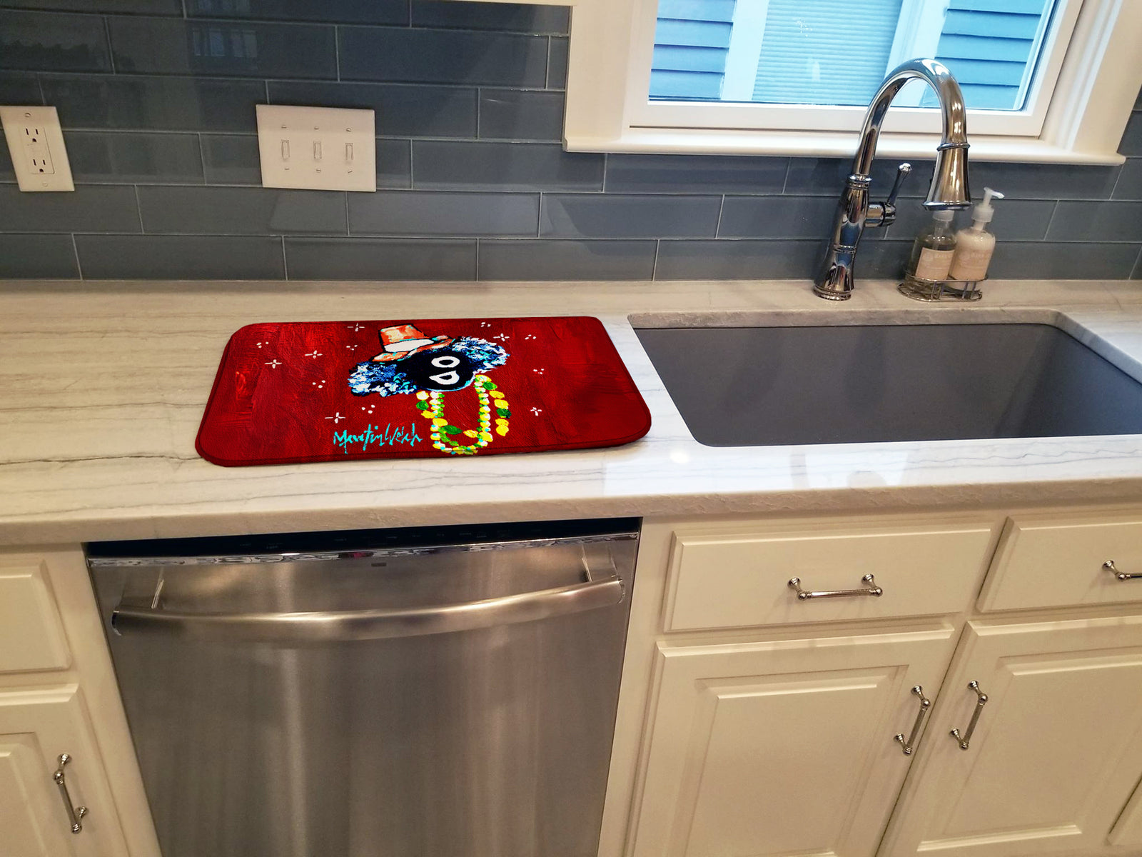 Caroline's Treasures Zee Bee Dish Drying Mat – Absorbent, Artistic Kitchen Essentials