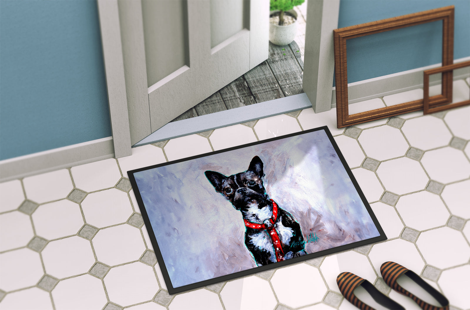 Caroline's Treasures Boston Terrier Ziggy Doormat