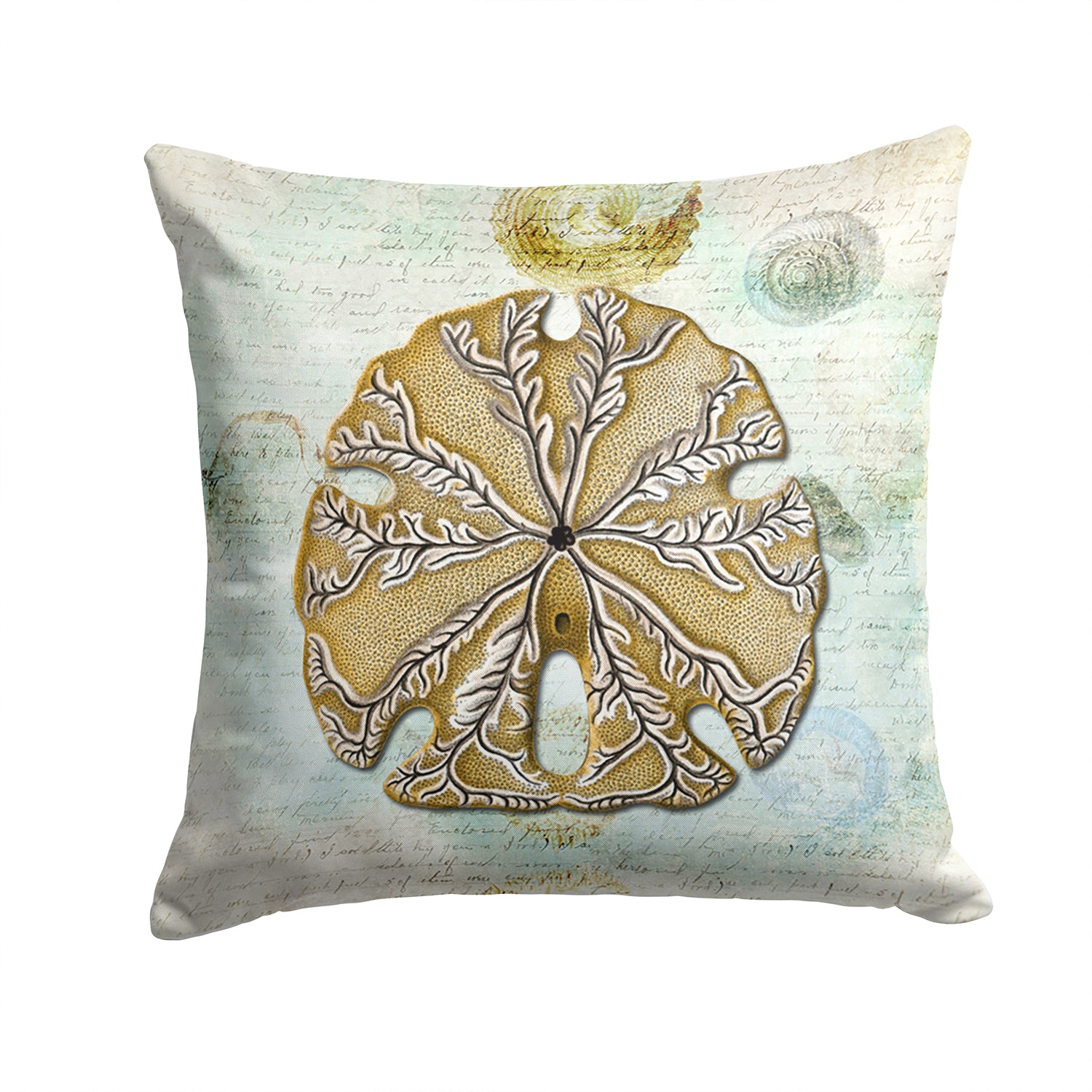 Caroline's Treasures Sand Dollar Throw Pillow - 14x14 Decorative Pillow – Art for Your Home & Patio