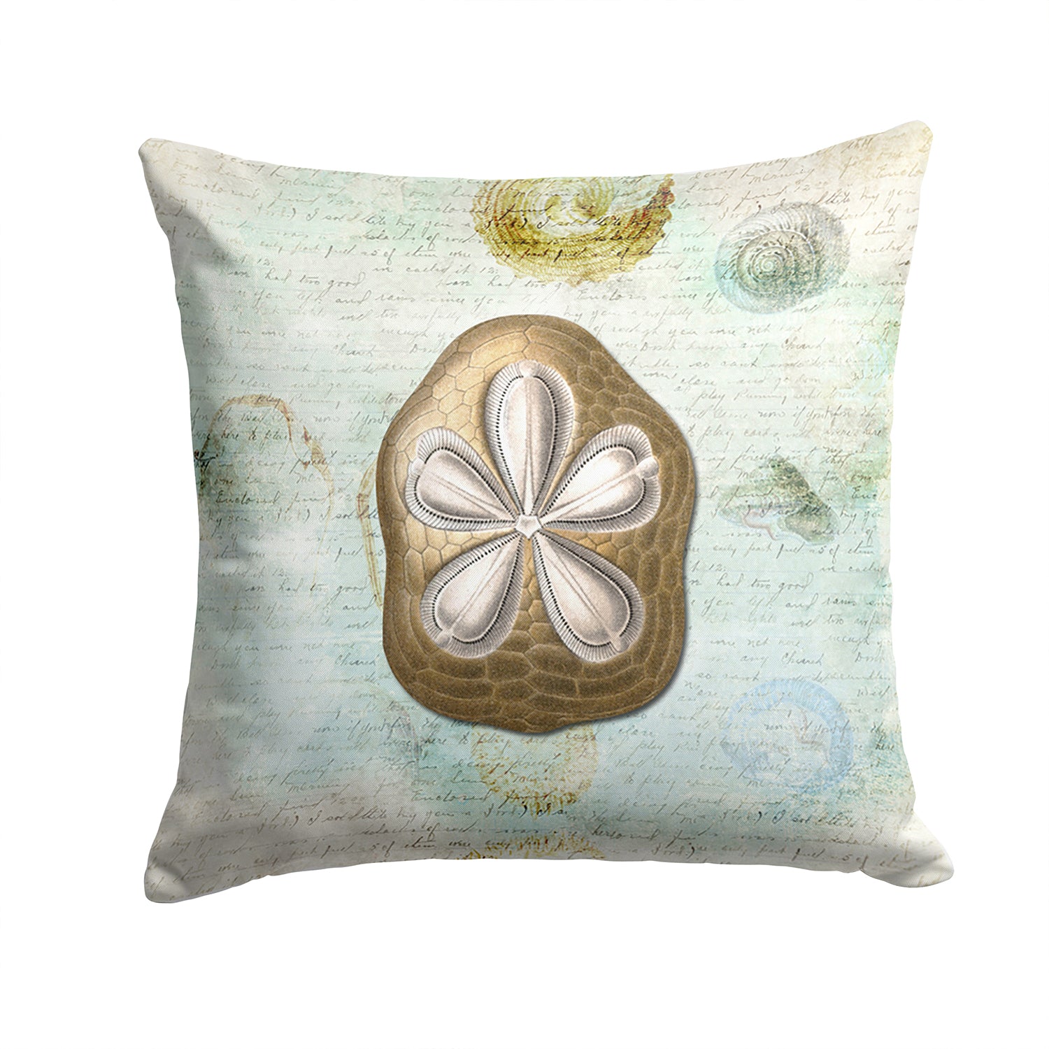 Caroline's Treasures Sand Dollar Throw Pillow - 14x14 Decorative Pillow – Art for Your Home & Patio
