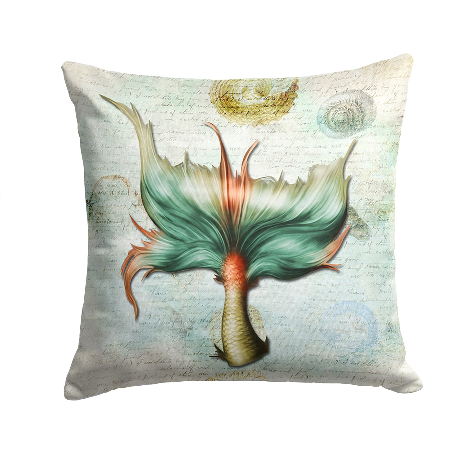 Caroline's Treasures Mermaids and Mermen Mermaid TailThrow Pillow - 14x14 Decorative Pillow – Art for Your Home & Patio