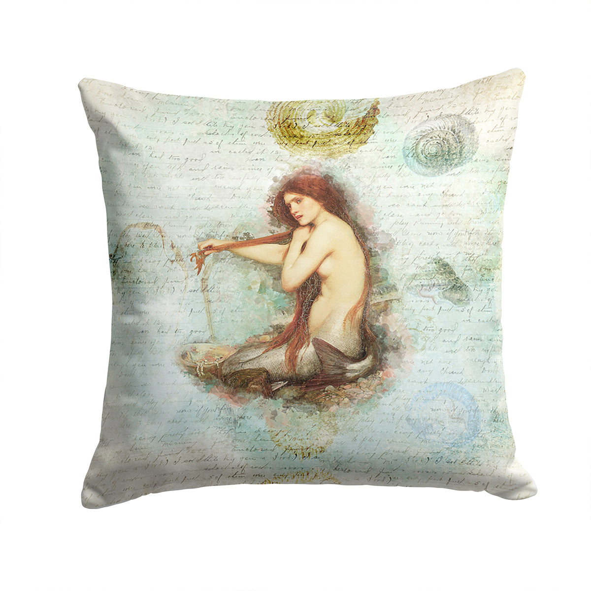 Caroline's Treasures Mermaids and Mermen Throw Pillow - 14x14 Decorative Pillow – Art for Your Home & Patio