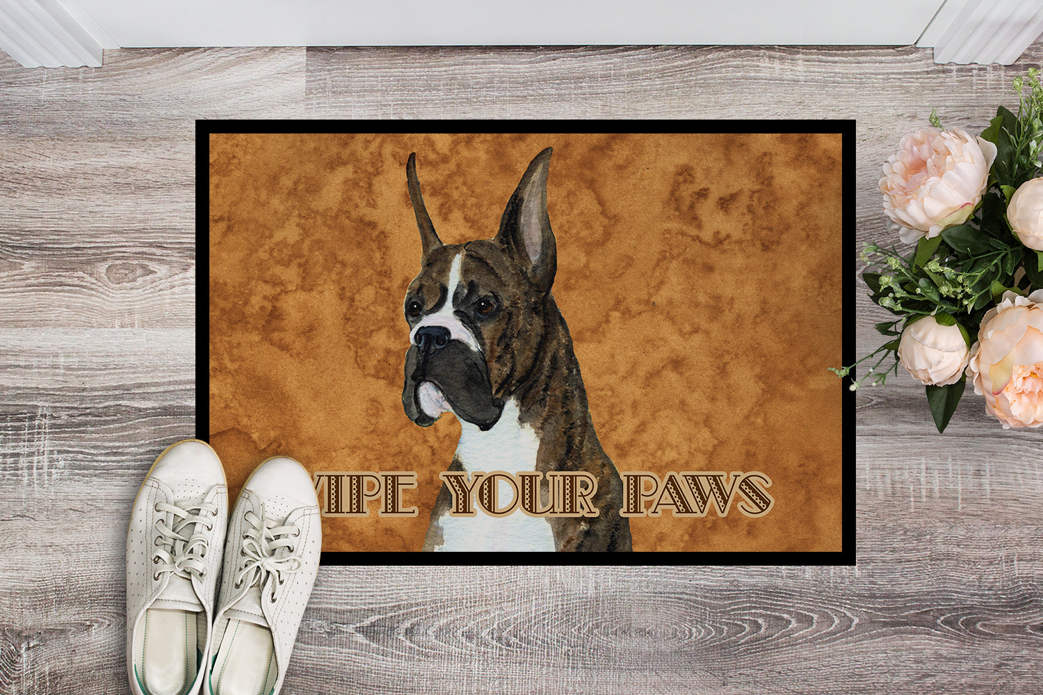 Caroline's Treasures Brindle Boxer Wipe your Paws Doormat - 24x36 Decorative Floor Mat – Indoor/Outdoor Rug with Artistic Flair SS4888JMAT