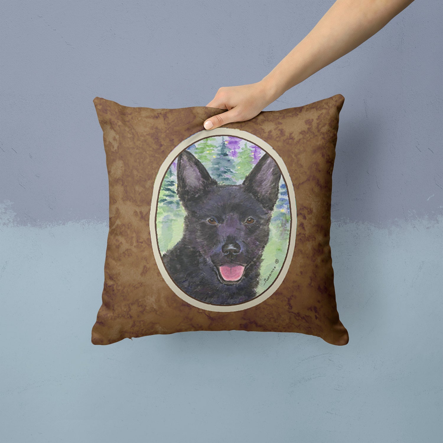 Caroline's Treasures Australian Kelpie Throw Pillow - 14x14 Decorative Pillow – Art for Your Home & Patio SS8013PW1414