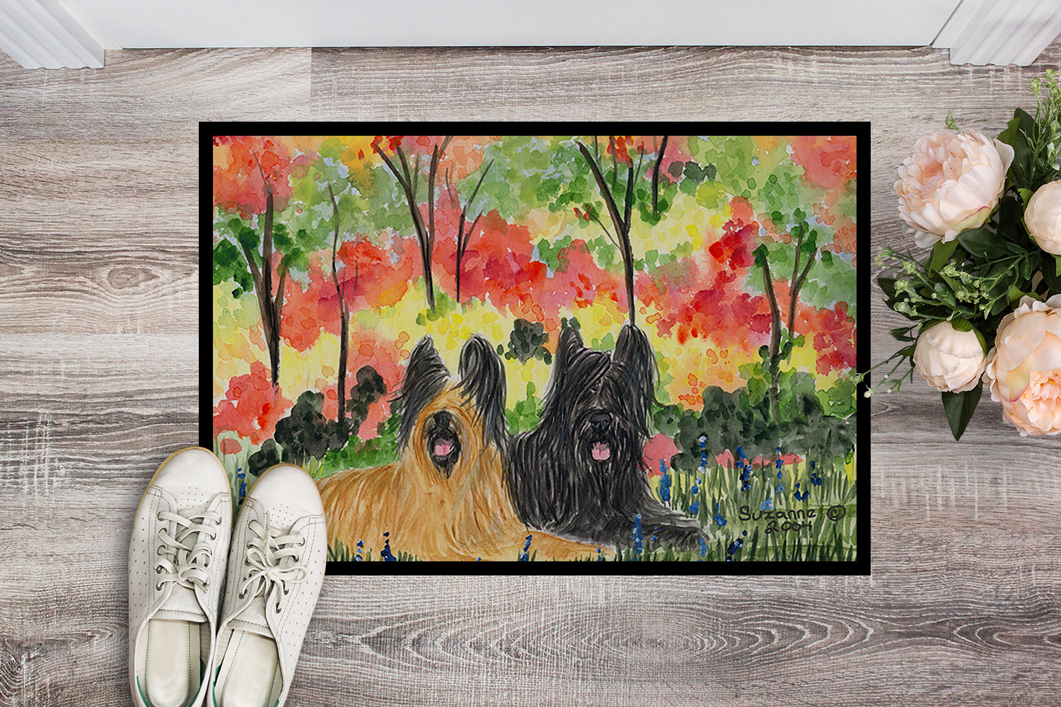 Caroline's Treasures Briard Doormat - 24x36 Decorative Floor Mat – Indoor/Outdoor Rug with Artistic Flair Doormat