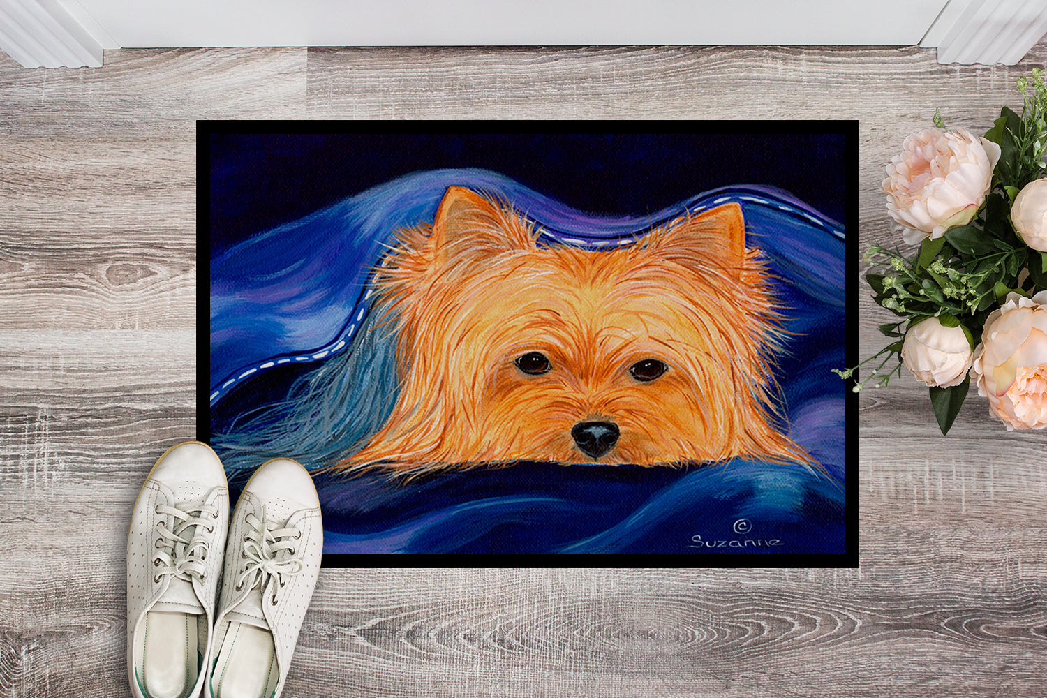 Caroline's Treasures Yorkie Doormat - 24x36 Decorative Floor Mat – Indoor/Outdoor Rug with Artistic Flair Doormat