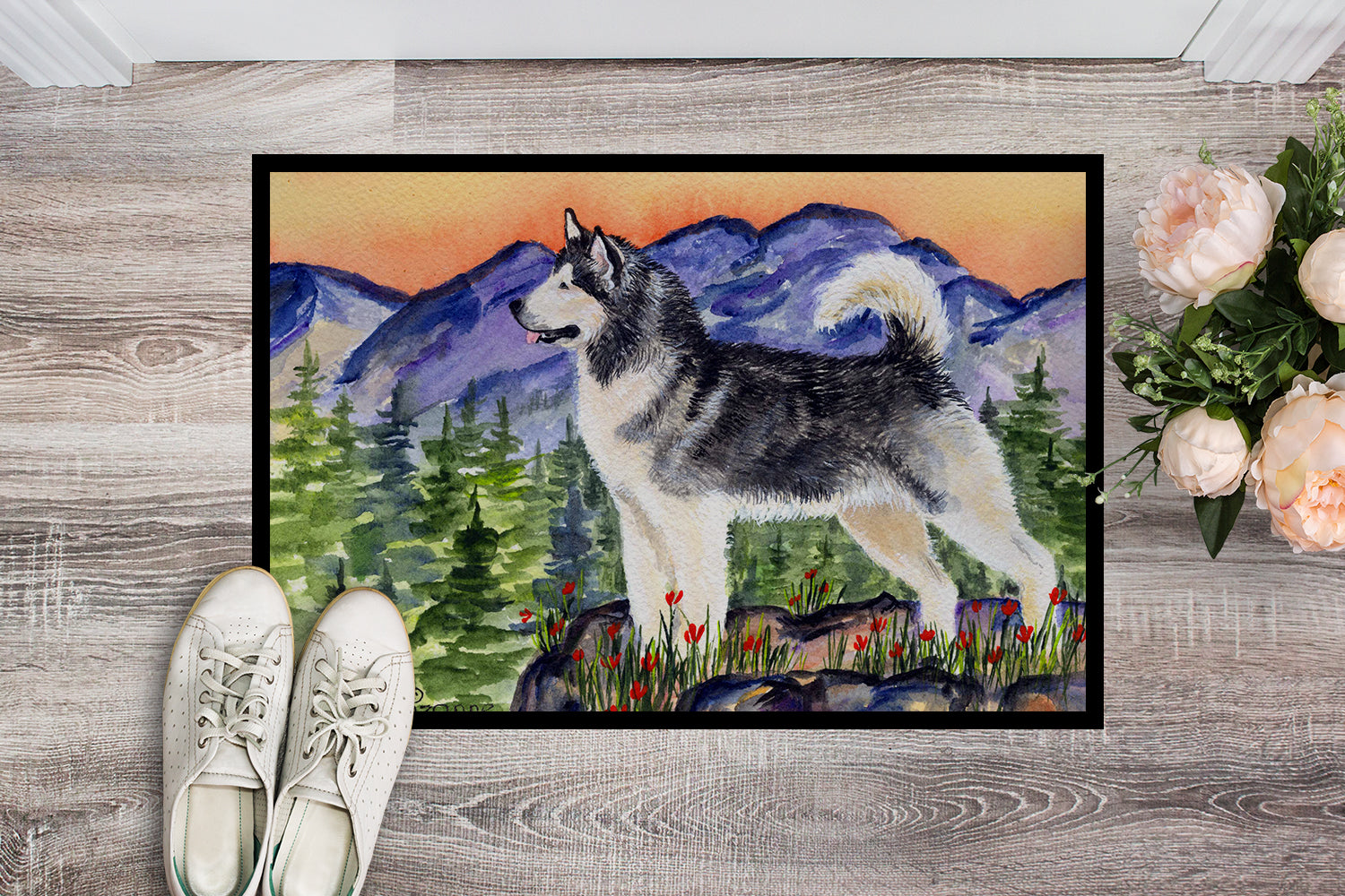Caroline's Treasures Alaskan Malamute Doormat - 24x36 Decorative Floor Mat – Indoor/Outdoor Rug with Artistic Flair Doormat