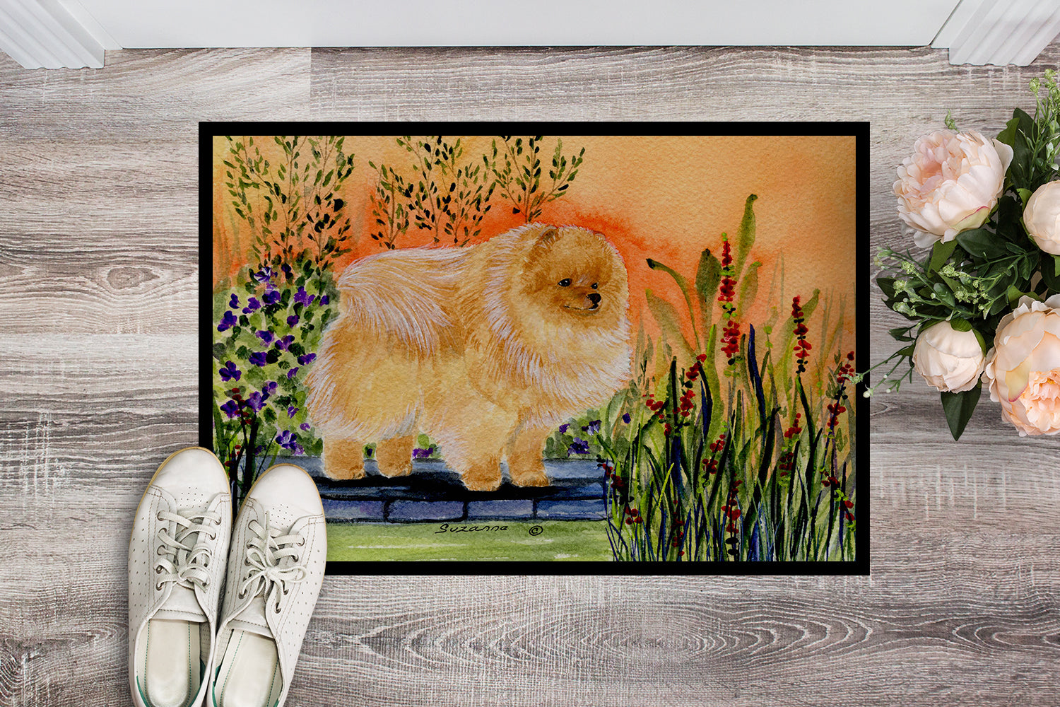 Caroline's Treasures Pomeranian Doormat - 24x36 Decorative Floor Mat – Indoor/Outdoor Rug with Artistic Flair Doormat