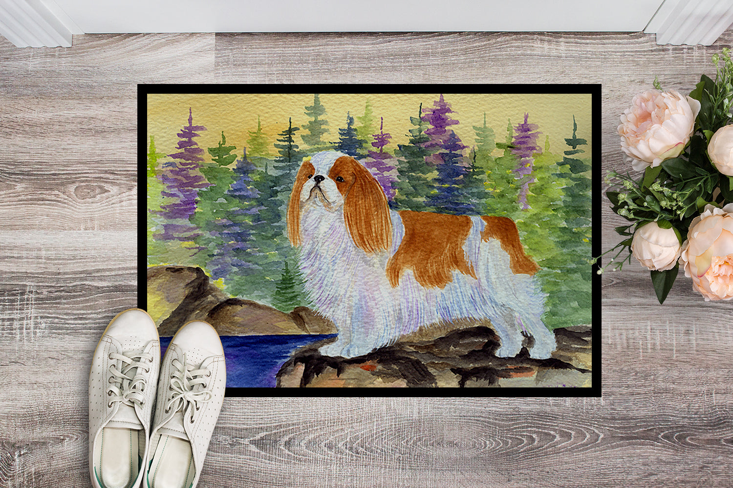 Caroline's Treasures English Toy Spaniel Doormat - 24x36 Decorative Floor Mat – Indoor/Outdoor Rug with Artistic Flair Doormat