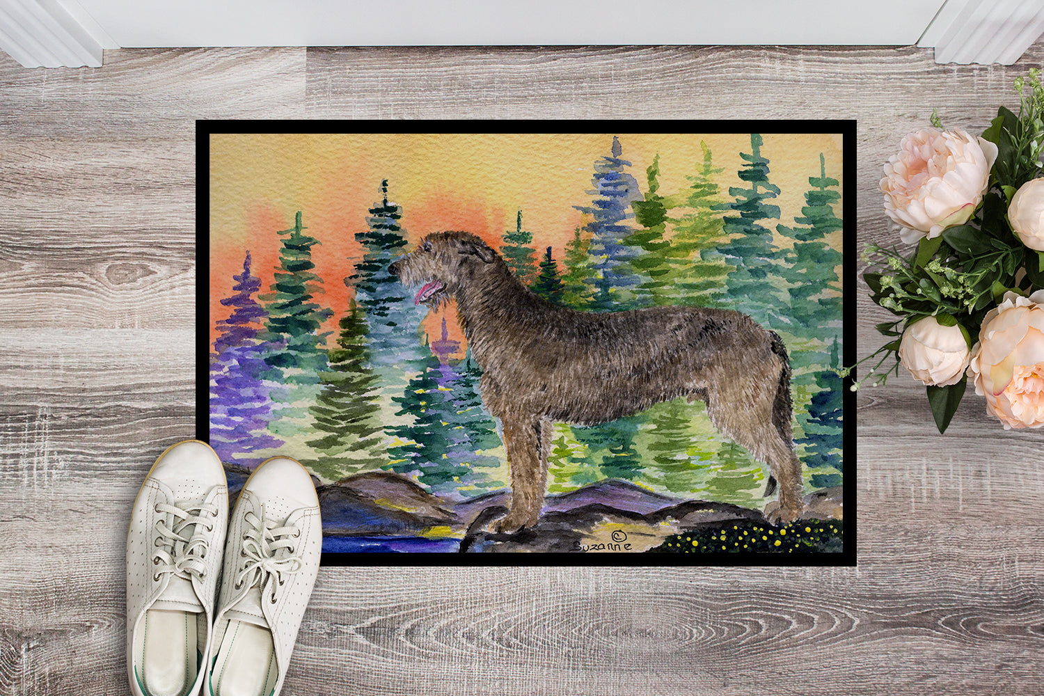 Caroline's Treasures Irish Wolfhound Doormat - 24x36 Decorative Floor Mat – Indoor/Outdoor Rug with Artistic Flair Doormat