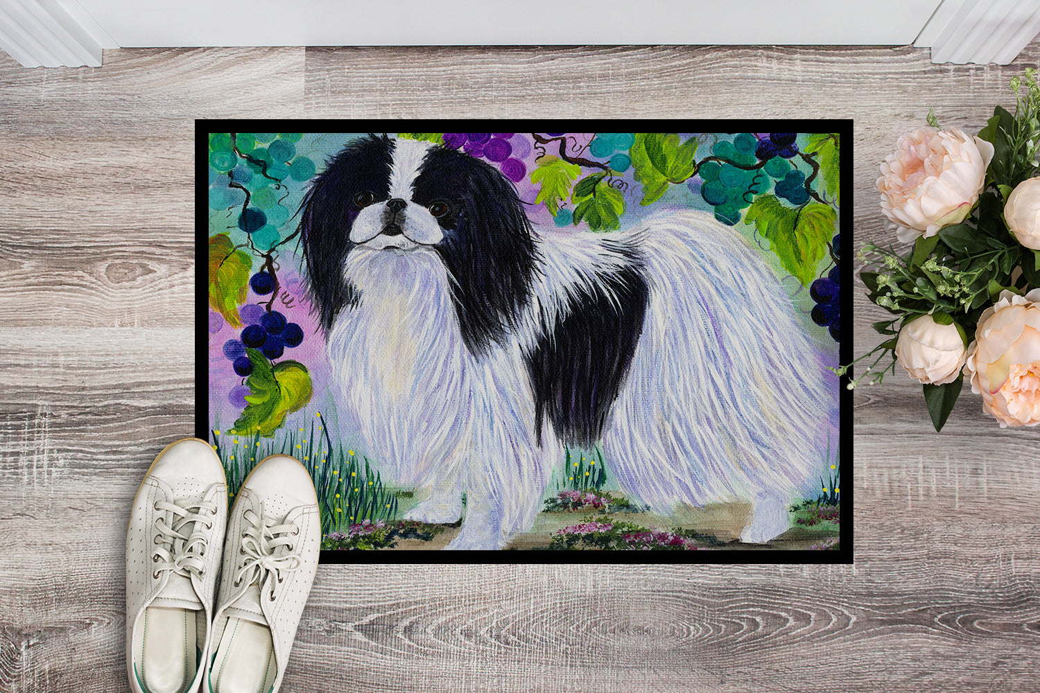 Caroline's Treasures Japanese Chin Doormat - 24x36 Decorative Floor Mat – Indoor/Outdoor Rug with Artistic Flair Doormat