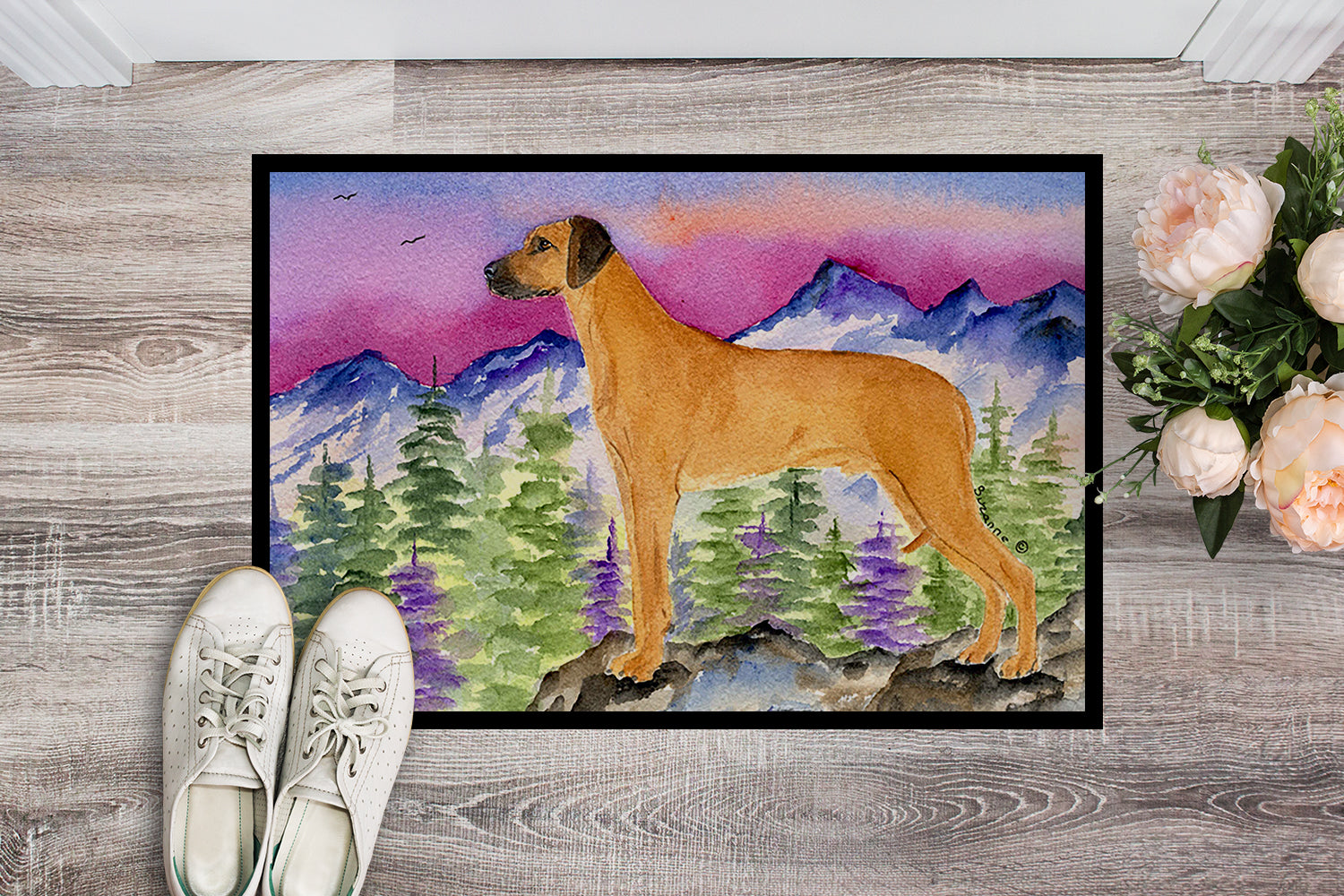 Caroline's Treasures Rhodesian Ridgeback Doormat - 24x36 Decorative Floor Mat – Indoor/Outdoor Rug with Artistic Flair Doormat