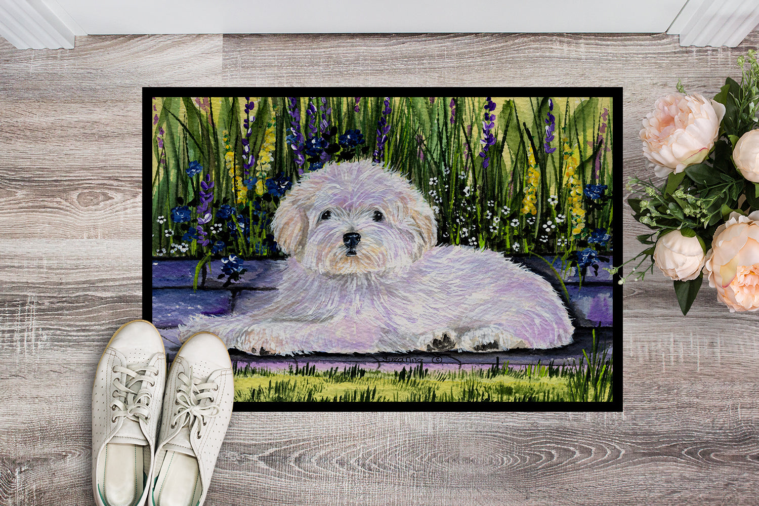 Caroline's Treasures Coton de Tulear Doormat - 24x36 Decorative Floor Mat – Indoor/Outdoor Rug with Artistic Flair Doormat