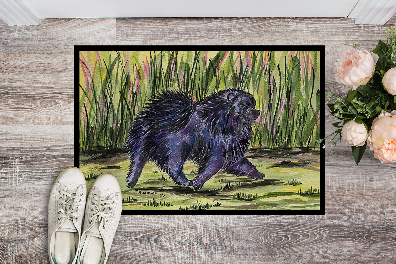 Caroline's Treasures Pomeranian Doormat - 24x36 Decorative Floor Mat – Indoor/Outdoor Rug with Artistic Flair Doormat