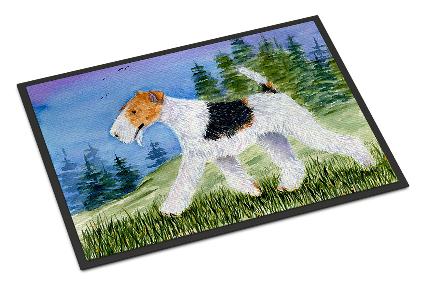 Caroline's Treasures Fox Terrier Doormat - 24x36 Decorative Floor Mat – Indoor/Outdoor Rug with Artistic Flair Doormat