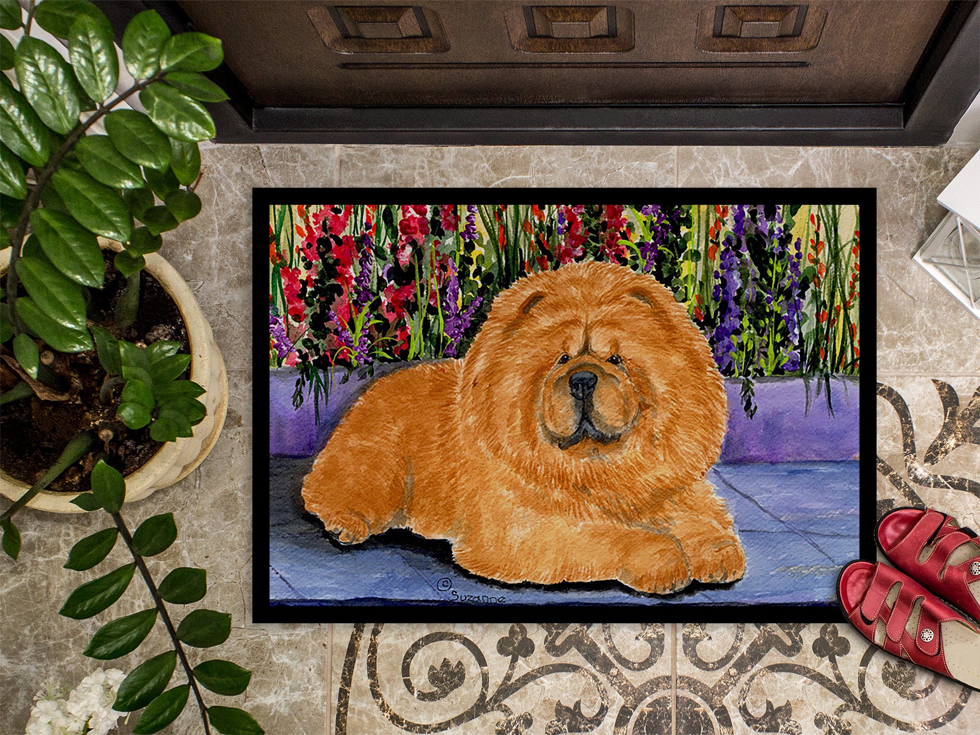 Caroline's Treasures Chow Chow Doormat - 24x36 Decorative Floor Mat – Indoor/Outdoor Rug with Artistic Flair Doormat