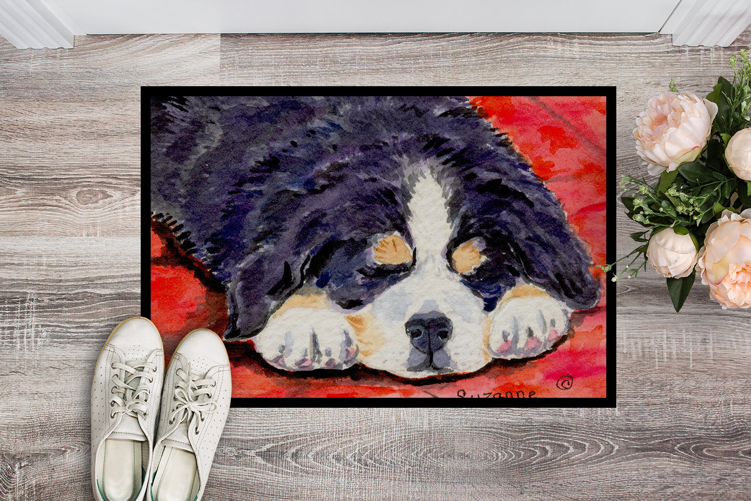 Caroline's Treasures Bernese Mountain Dog Doormat - 24x36 Decorative Floor Mat – Indoor/Outdoor Rug with Artistic Flair Doormat