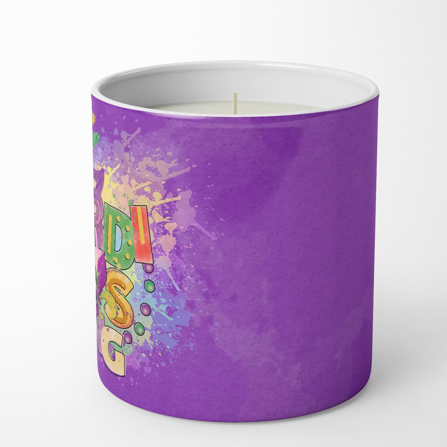 Caroline's Treasures Mardi Gras King 10 oz Decorative Soy Candle