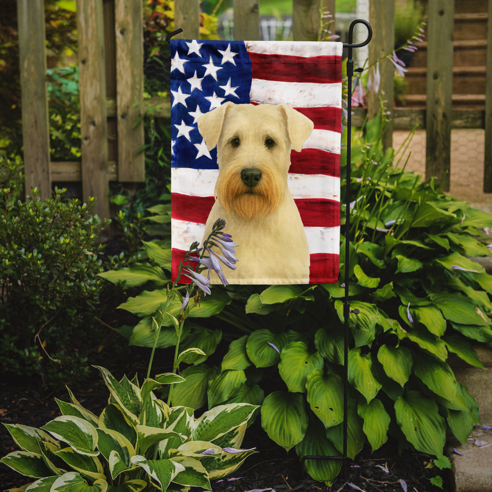 Caroline's Treasures Sealyham Terrier American Flag Garden Flag