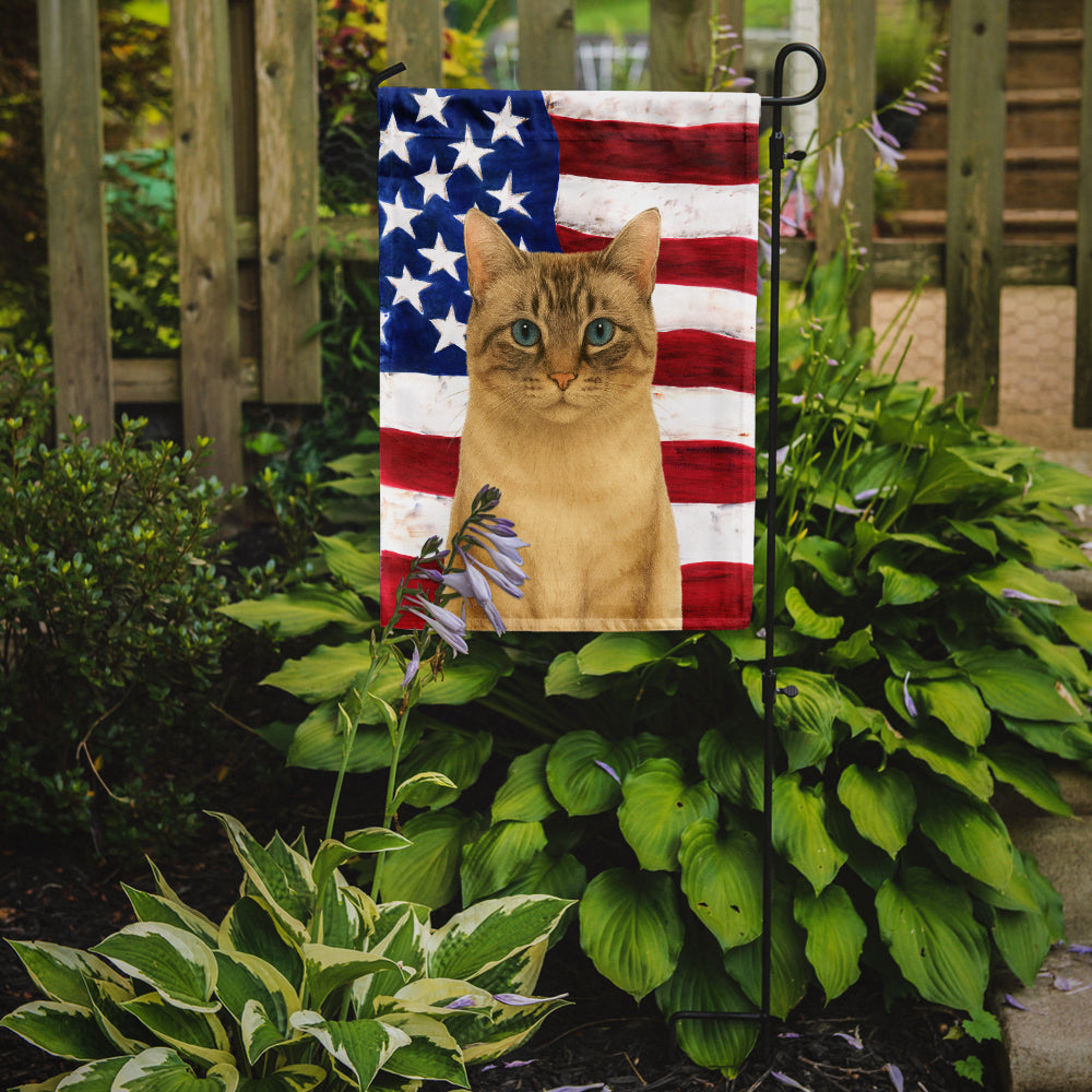 Caroline's Treasures Lynx Point Cat American Garden Flag