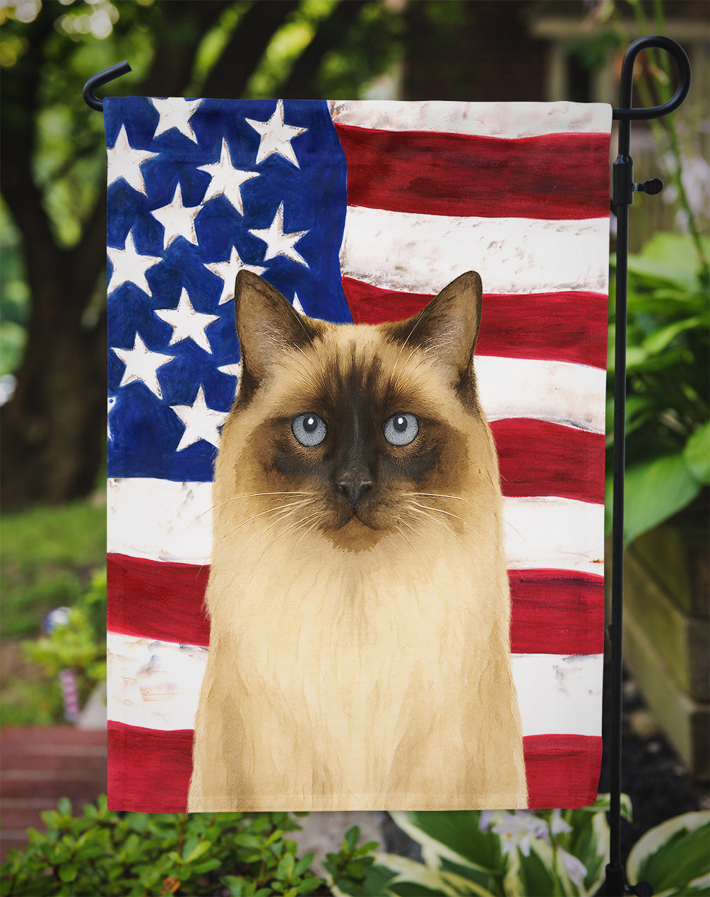 Caroline's Treasures Ragdoll Seal Point Cat American Garden Flag