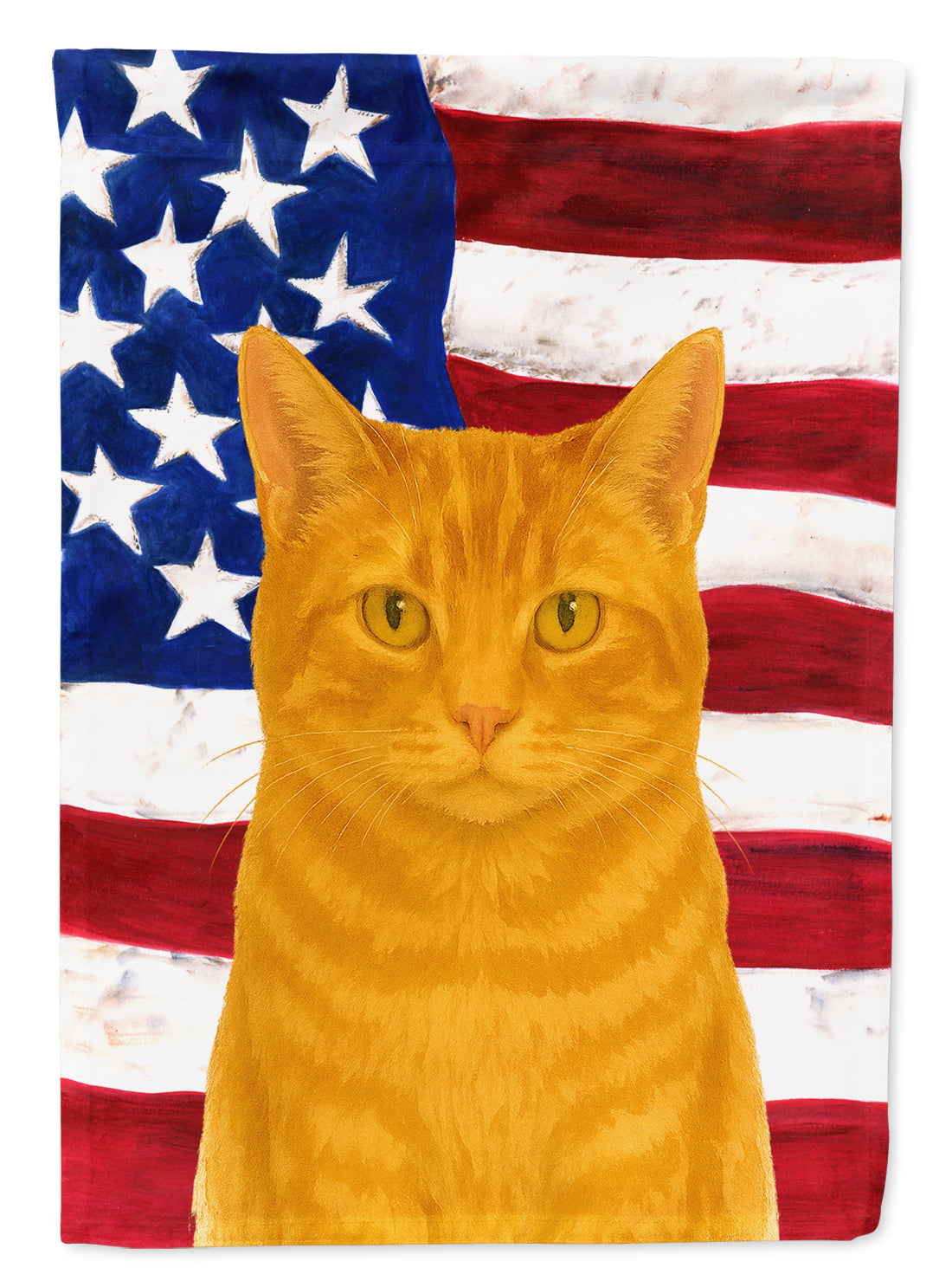 Caroline's Treasures Red Cat American Garden Flag