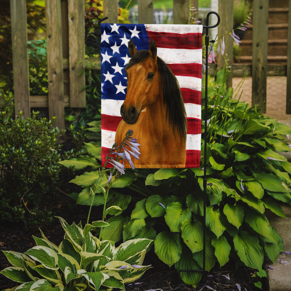 Caroline's Treasures Buckskin Quarter Horse American Garden Flag