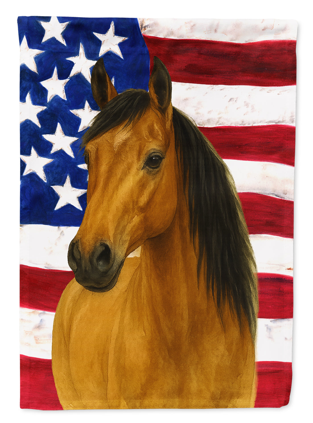 Caroline's Treasures Buckskin Quarter Horse American Garden Flag