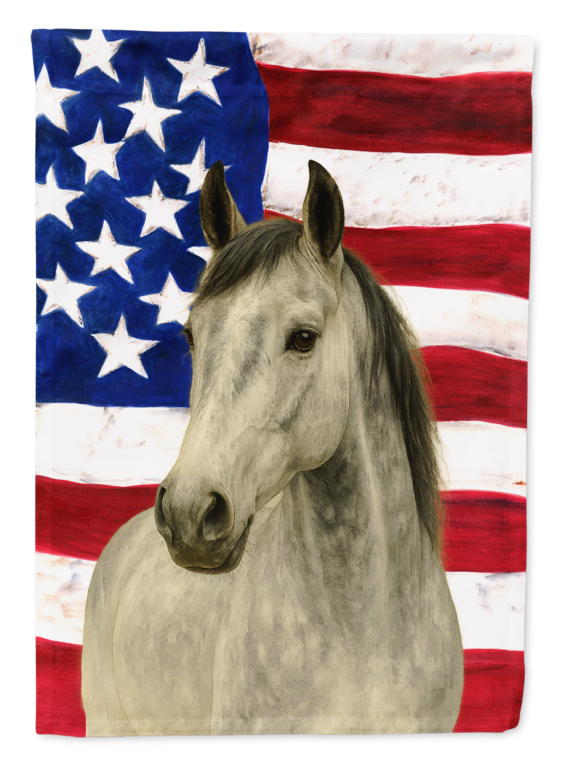 Caroline's Treasures Gray Quarter Horse American Garden Flag