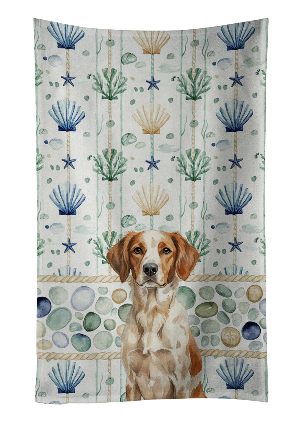 Caroline's Treasures Roan Brittany Coastal Sea Glass Kitchen Towel