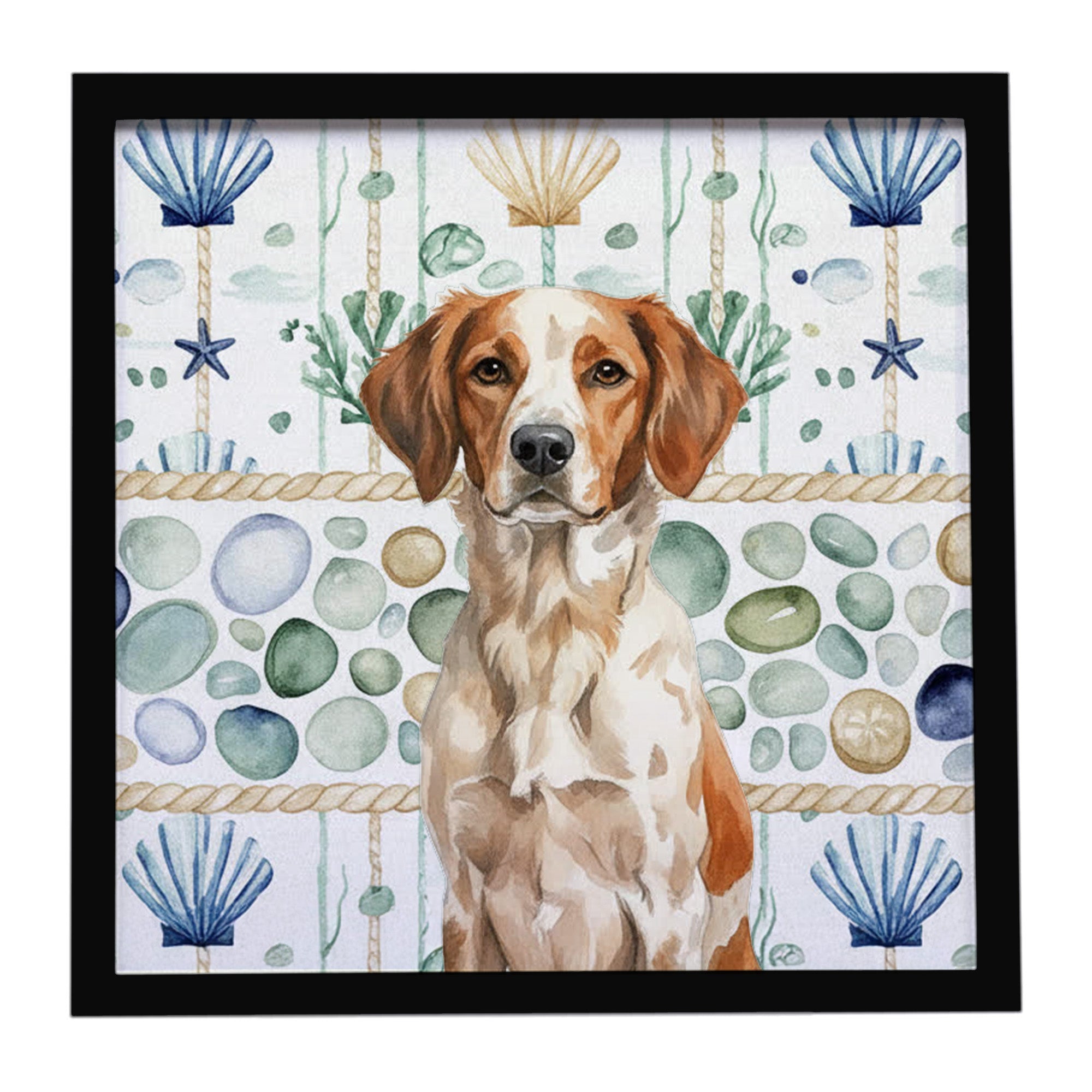 Caroline's Treasures Roan Brittany Coastal Sea Glass Framed Metal Print