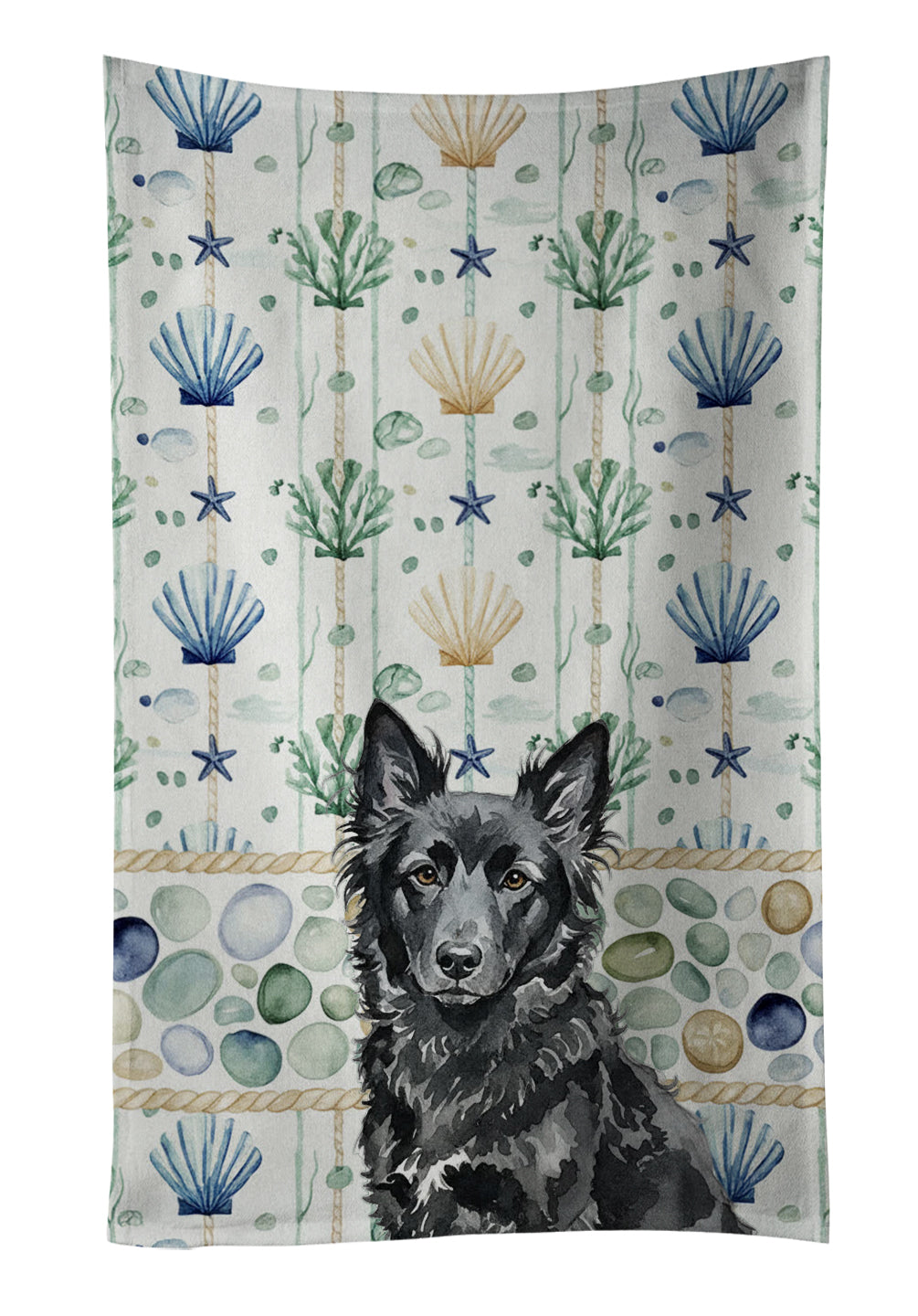 Caroline's Treasures Mudi Coastal Sea Glass Kitchen Towel