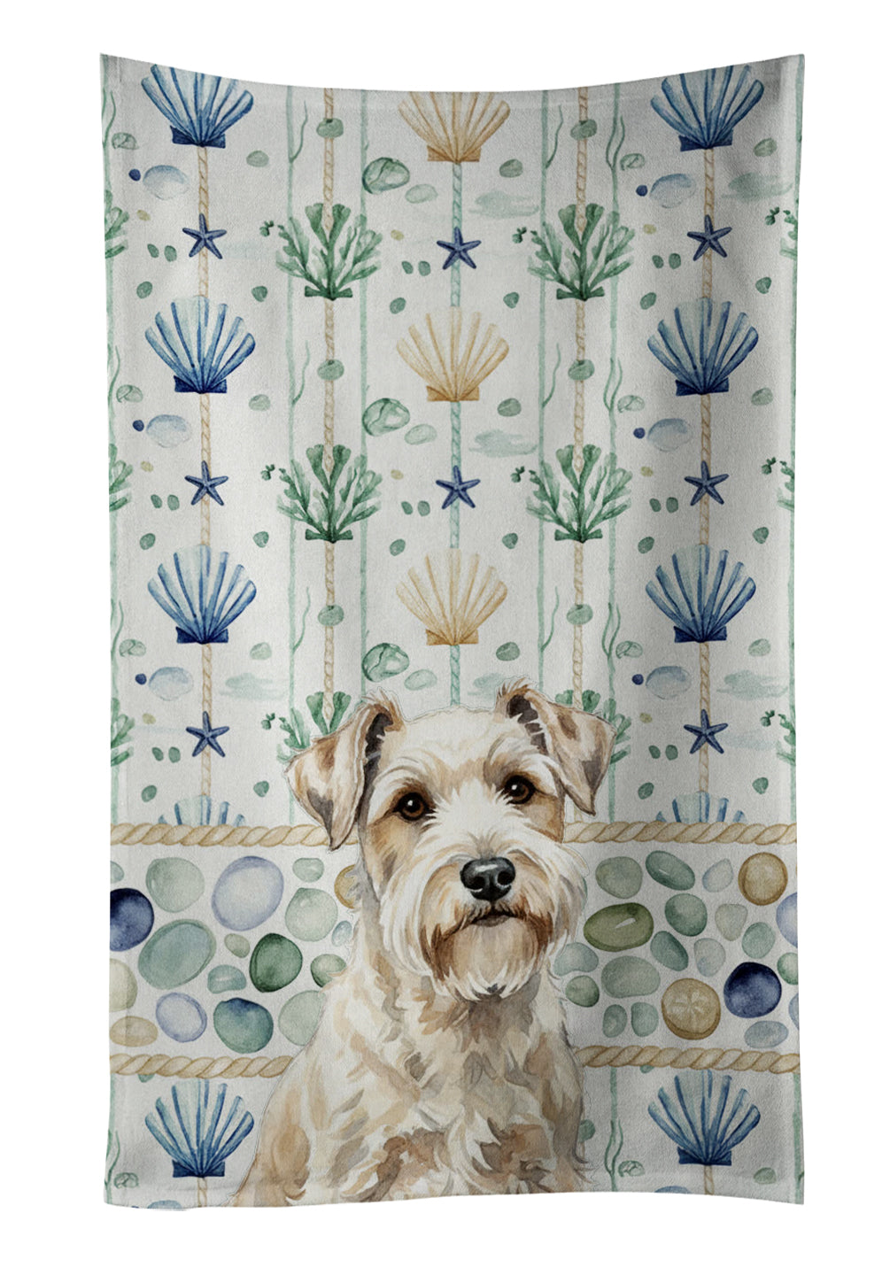 Caroline's Treasures Sealyham Terrier Coastal Sea Glass Kitchen Towel