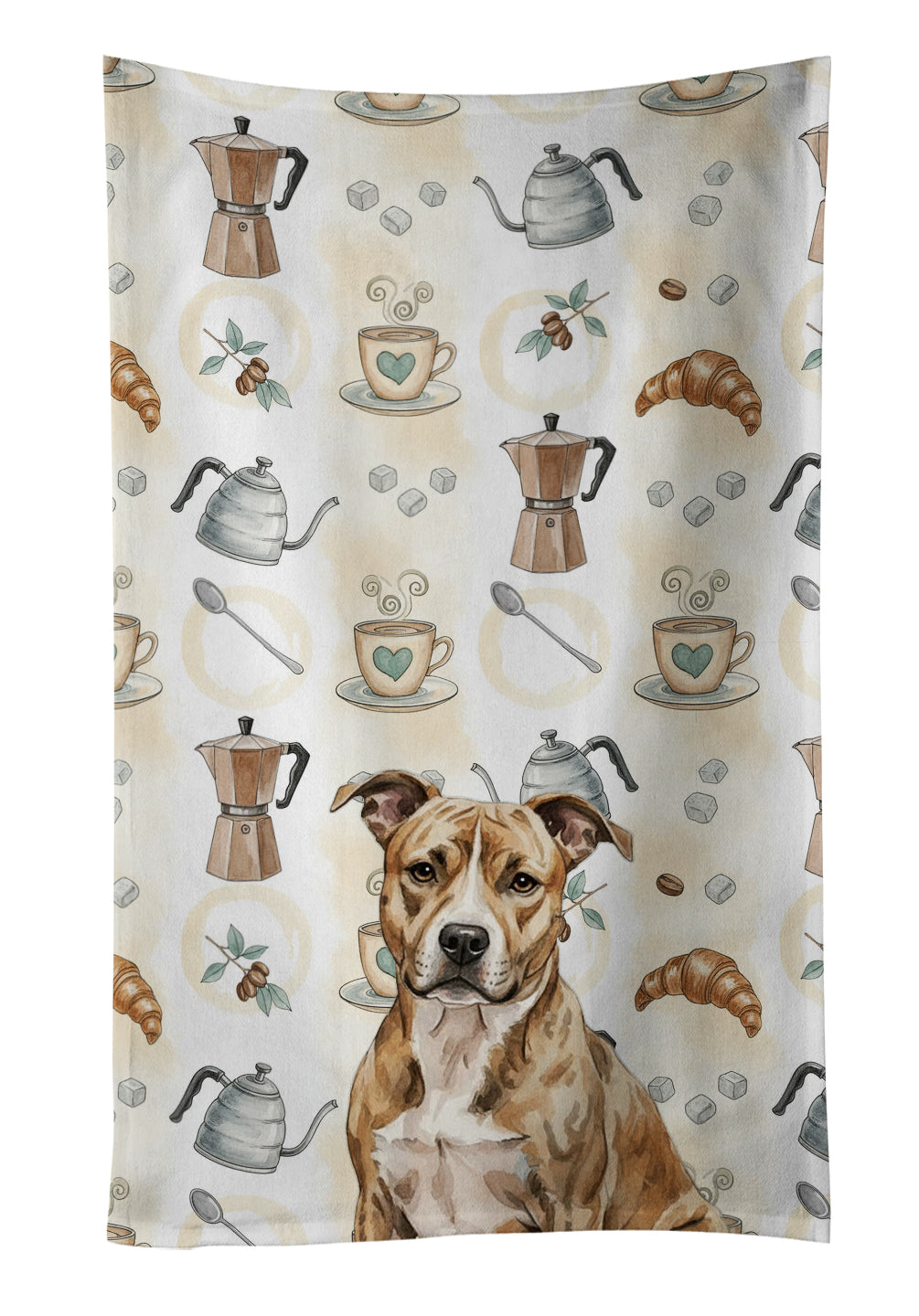 Caroline's Treasures Brindle American Staffordshire Terrier Coffee Bar Kitchen Towel