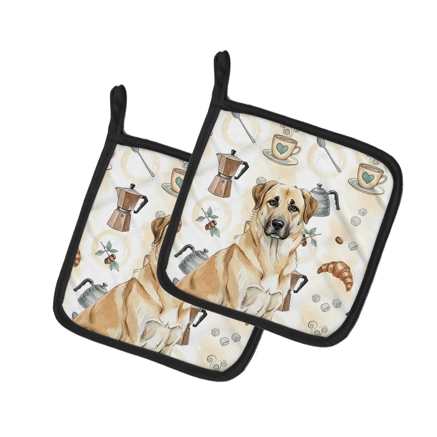 Caroline's Treasures Anatolian Shepherd Dog Coffee Bar Pair of Pot Holders