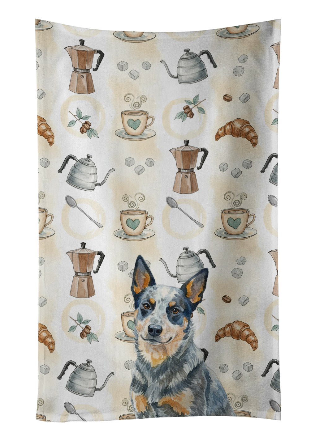 Caroline's Treasures Blue Heeler Australian Cattle Dog Coffee Bar Kitchen Towel