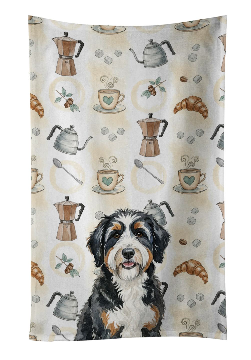 Caroline's Treasures Berndoodle Coffee Bar Kitchen Towel