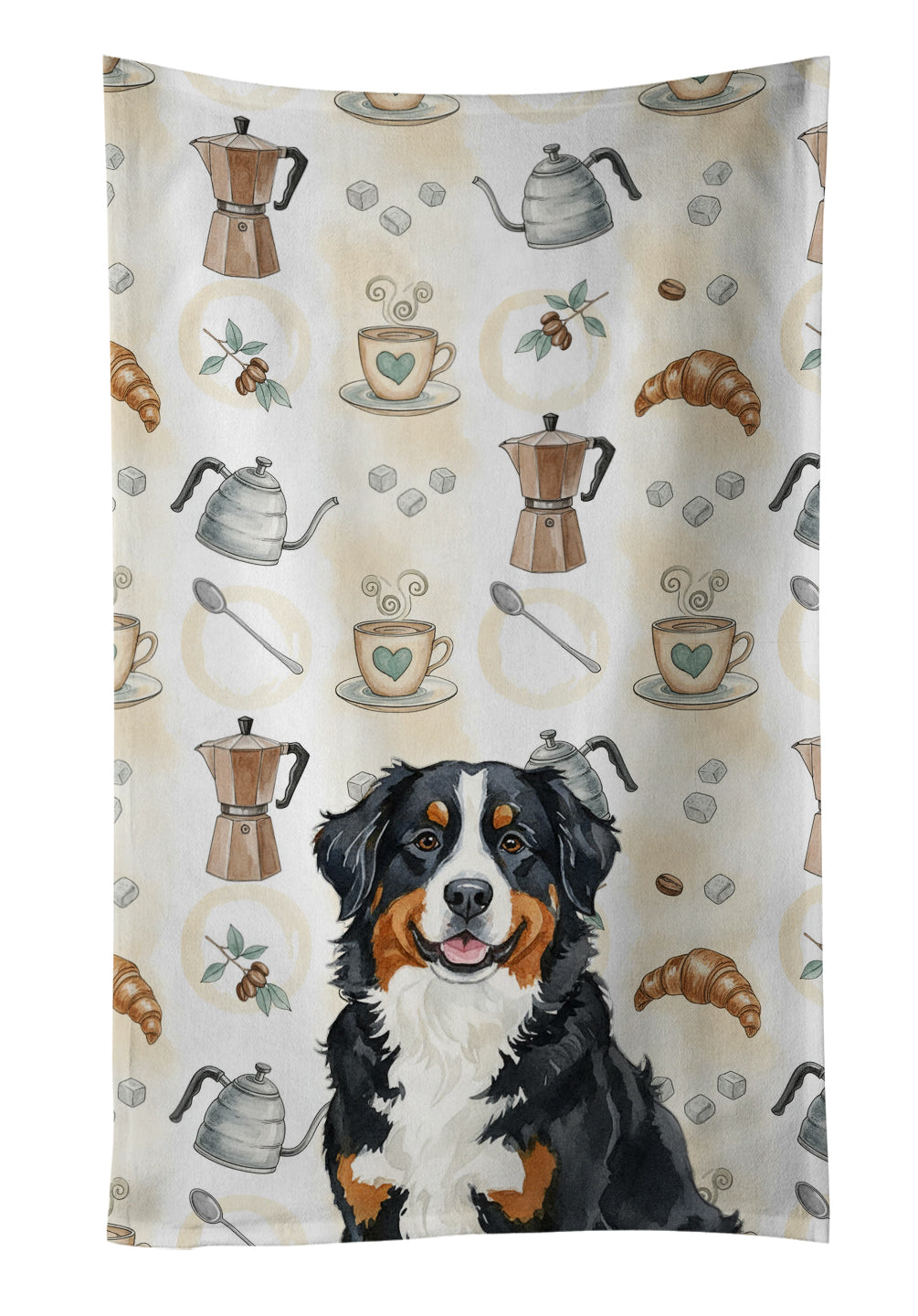 Caroline's Treasures Bernese Mountain Dog Coffee Bar Kitchen Towel