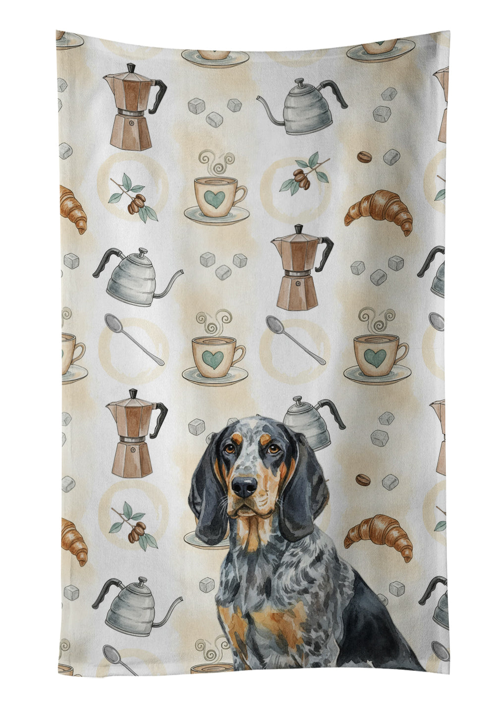 Caroline's Treasures Bluetick Coonhound Coffee Bar Kitchen Towel