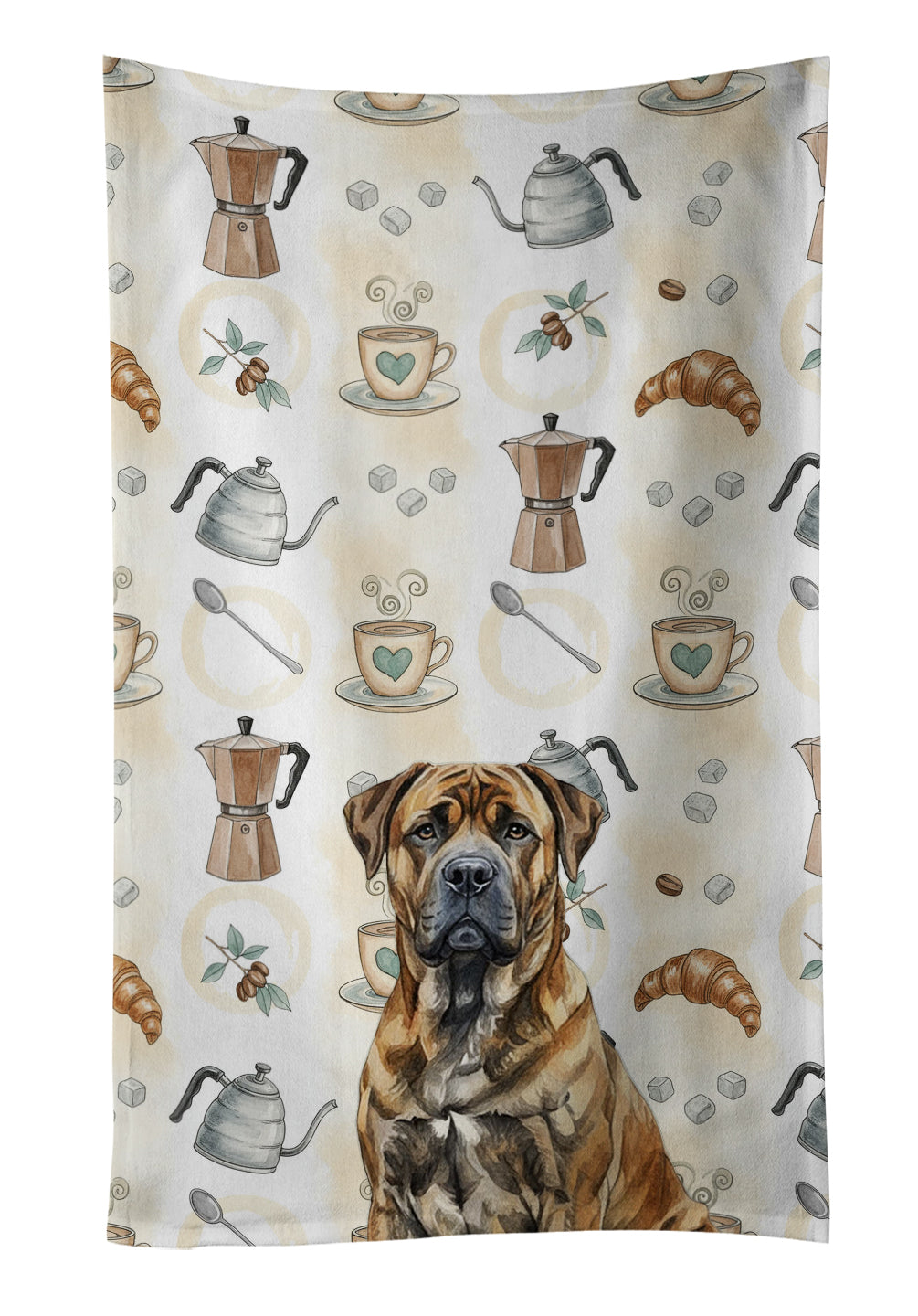 Caroline's Treasures Brindle Boerboel Coffee Bar Kitchen Towel