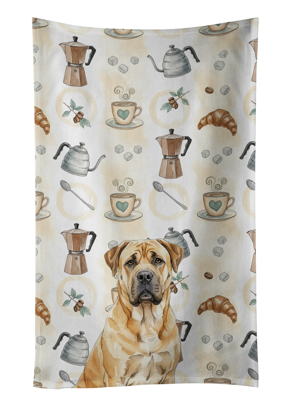 Caroline's Treasures Fawn Boerboel Coffee Bar Kitchen Towel