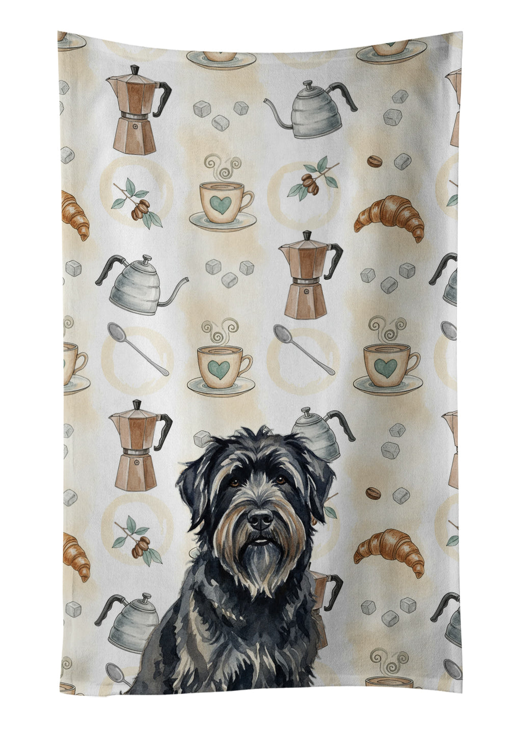 Caroline's Treasures Bouvier des Flandres Coffee Bar Kitchen Towel