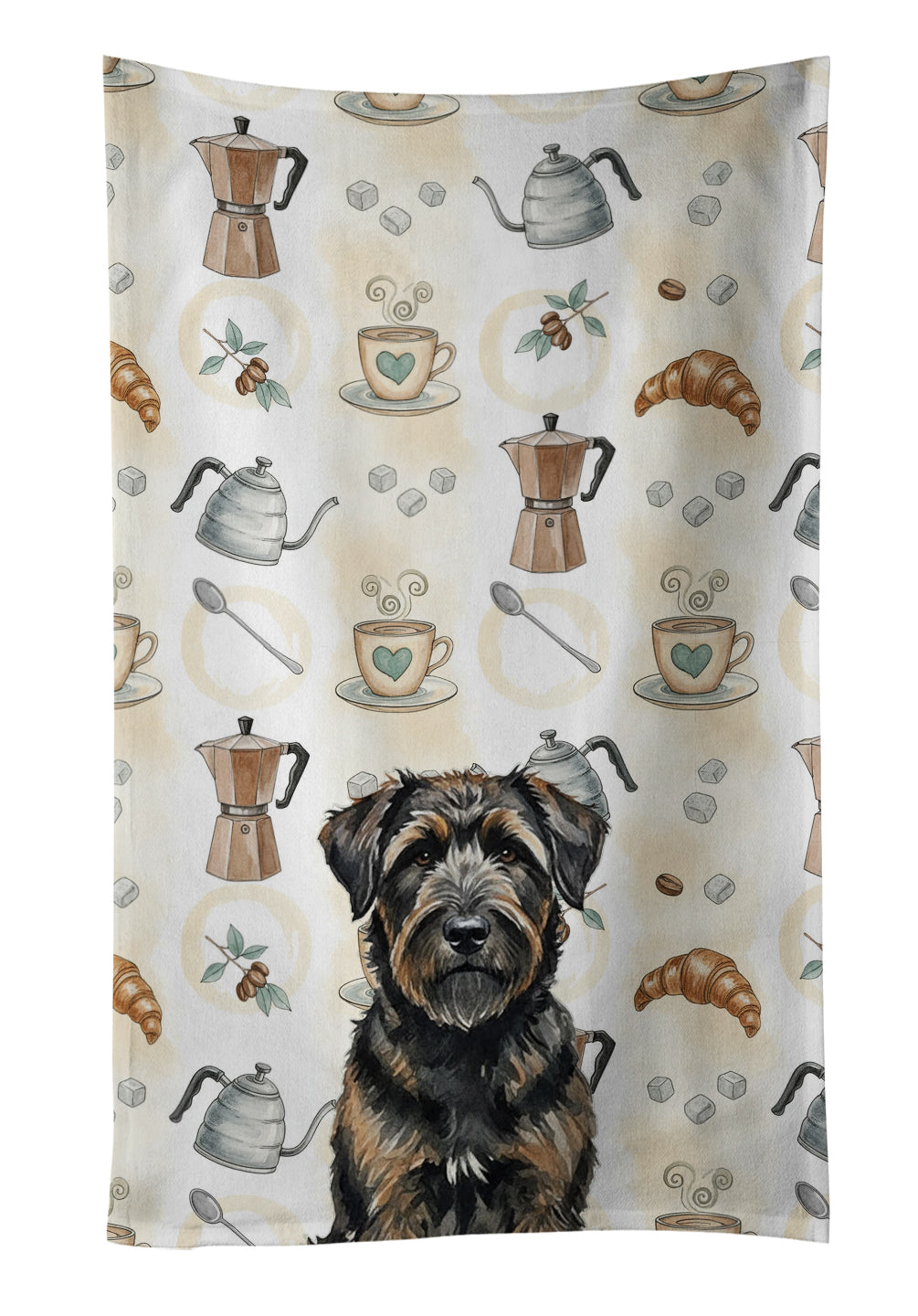 Caroline's Treasures Brindle Bouvier des Flandres Coffee Bar Kitchen Towel