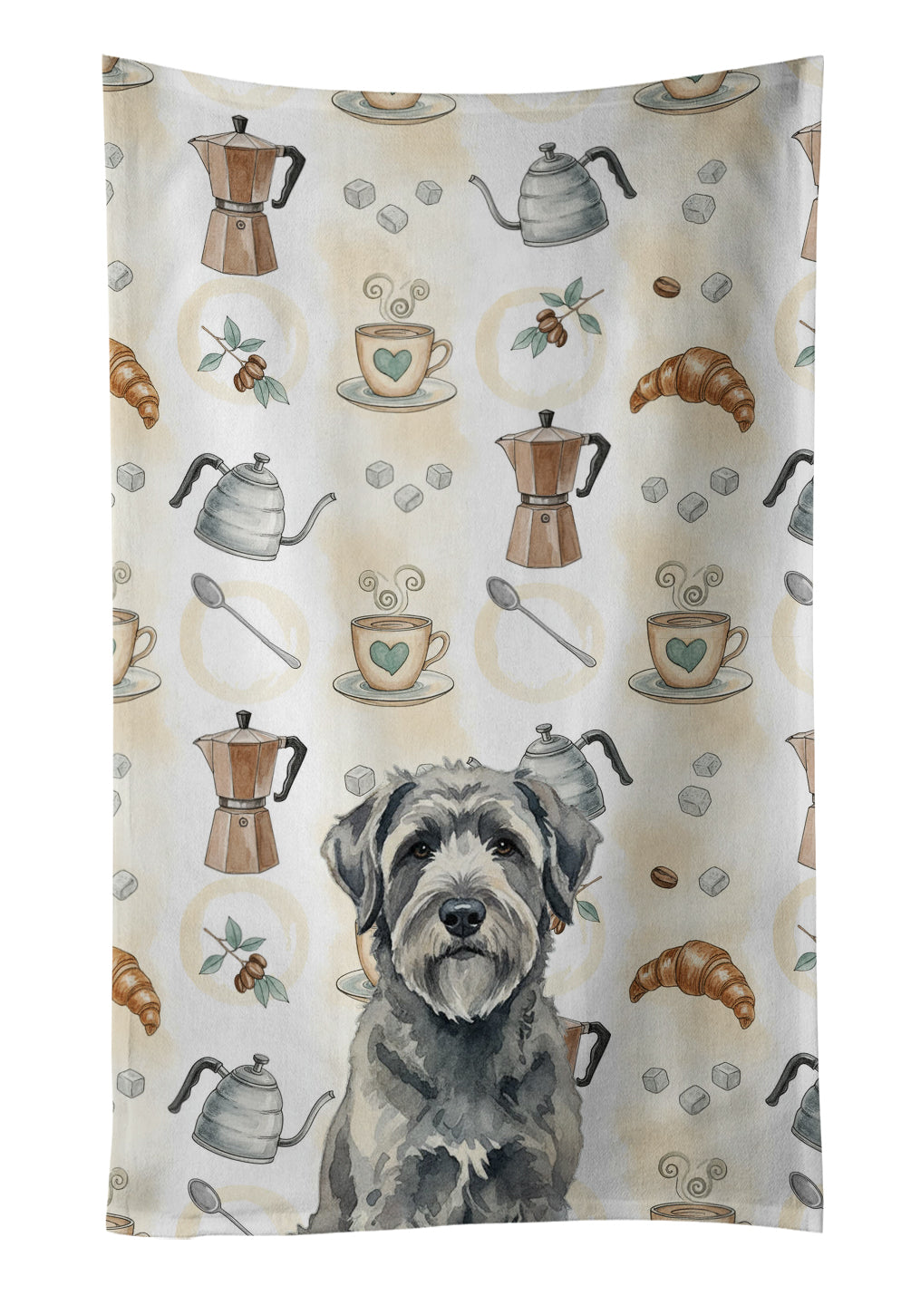 Caroline's Treasures Gray Bouvier des Flandres Coffee Bar Kitchen Towel
