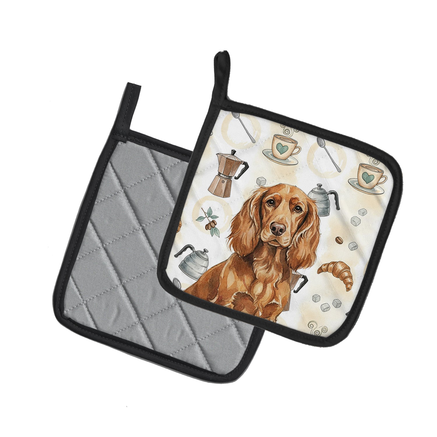Caroline's Treasures Boykin Spaniel Coffee Bar Pair of Pot Holders